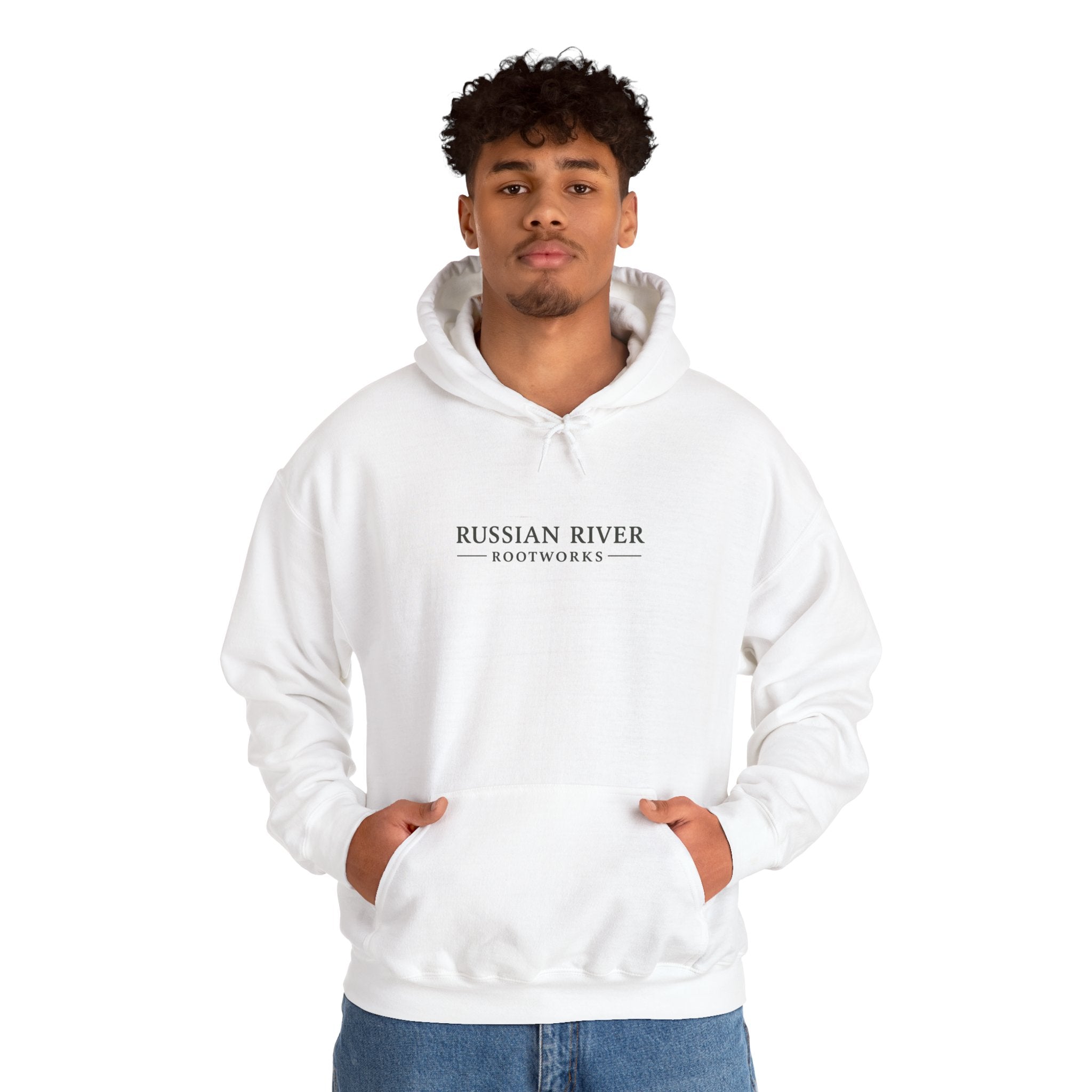 Russian River Rootworks Hoodie — Nature Landscape Graphic Pullover